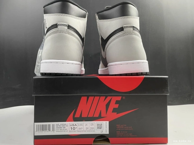 Rep 555088-035 Black Light Air Retro Grey White 1 Jordan Smoke High 0530